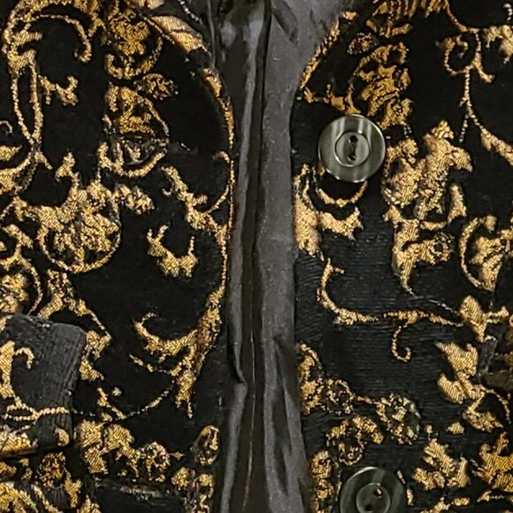 Christopher & Banks Gold & Black Tapestry Jacket – Size L - Picture 4 of 10